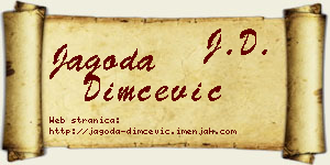 Jagoda Dimčević vizit kartica